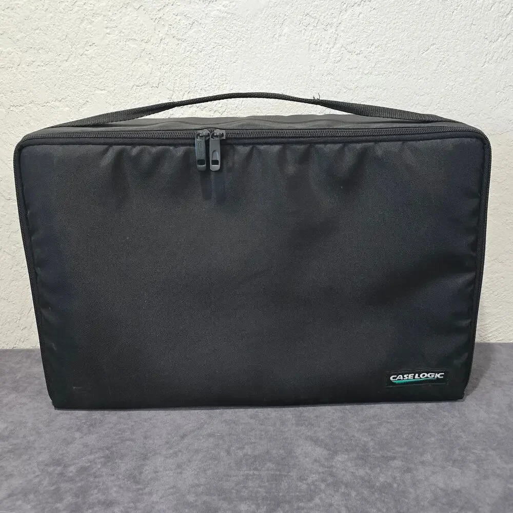Case Logic CD Jewel Case Holder Removable Mountable Tray Travel Hand Bag 60 CD's